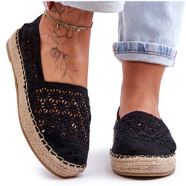 PG1 Espadrile ajurate dama Black One Lover negru PG1 Espadrile ajurate dama Black One Lover negru