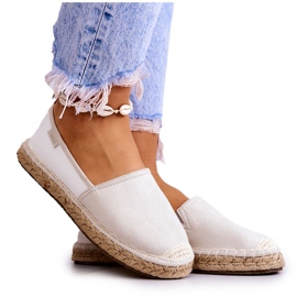 Espadrile clasice de damă Big Star JJ274951 alb și gri