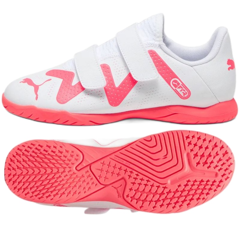 Pantofi de fotbal Puma Future Play It V Jr 107395-01 alb alb Pantofi de fotbal Puma Future Play It V Jr 107395-01 alb alb
