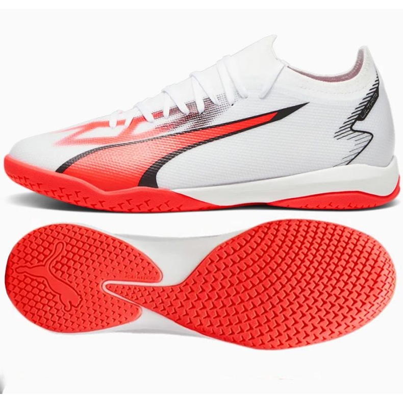 Pantofi de fotbal Puma Ultra Match It M 107522-01 alb alb
