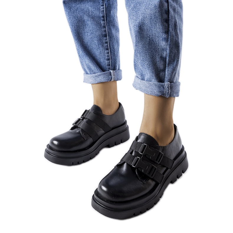 Pantofi negri cu platformă de la Prospero negru