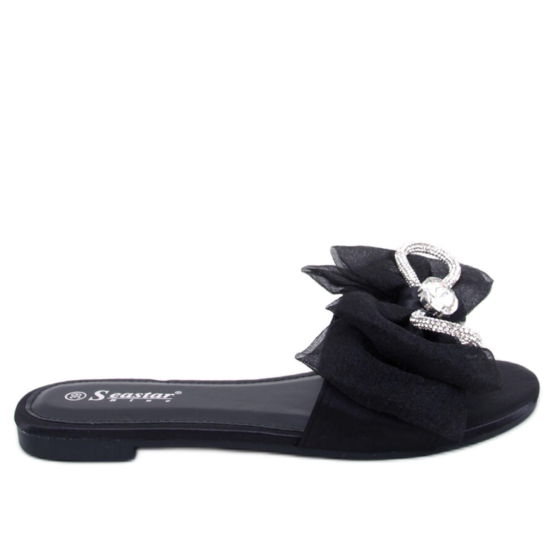 Seastar Monique Papuci negri cu fundă negru