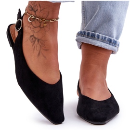 PS1 Balerini Kenra pentru femei din piele intoarsa neagra negru