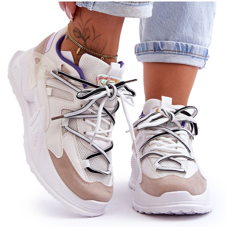 Pantofi Sport Platforma Piele Alb Sifel