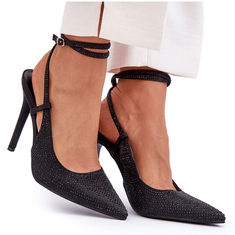 Ace Clasice Decorate Cu Zirconi Negru Guda Ace Clasice Decorate Cu Zirconi Negru Guda