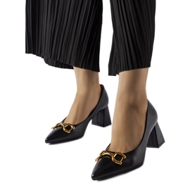 Pompe negre pe un pin asimetric 9537 Black negru