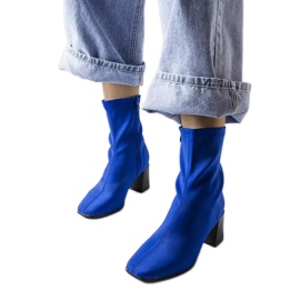 Inna Botine albastre din satin de la Laforgen albastru Inna Botine albastre din satin de la Laforgen albastru