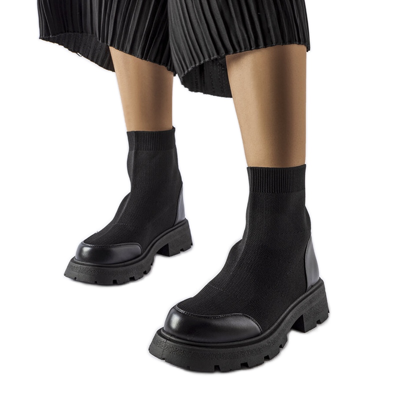 Cizme negre de la Lonte negru