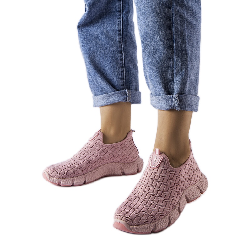 Tenisi sport slip-on roz deschis de la Obenor Tenisi sport slip-on roz deschis de la Obenor