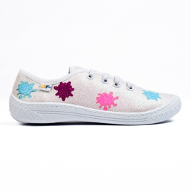 SHELOVET Tenisi slip-on pentru copii alb lucios 3F multicolor SHELOVET Tenisi slip-on pentru copii alb lucios 3F multicolor
