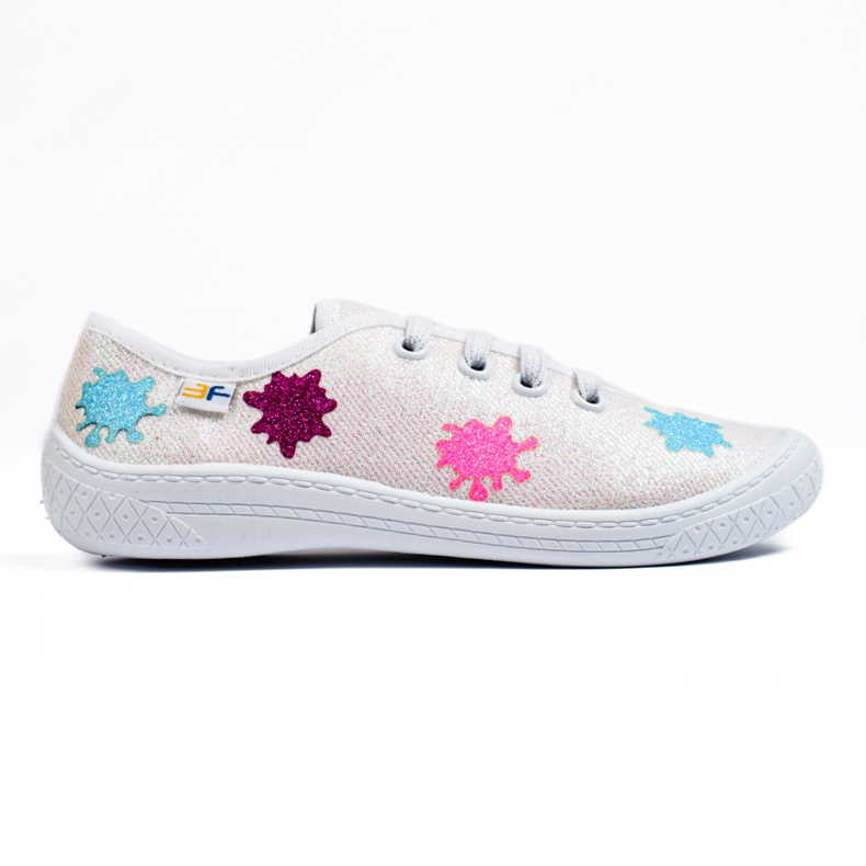 SHELOVET Tenisi slip-on pentru copii alb lucios 3F multicolor