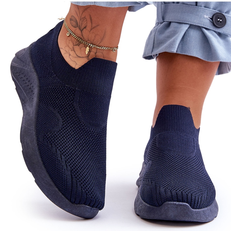 PG1 Pantofi sport cu slip-on pentru damă Claris bleumarin albastru PG1 Pantofi sport cu slip-on pentru damă Claris bleumarin albastru