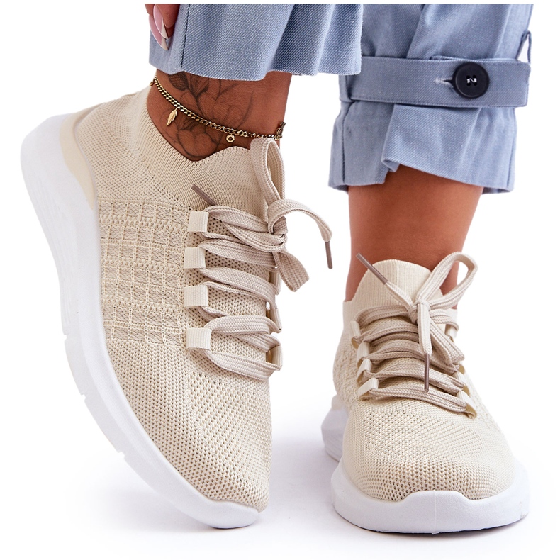 PG1 Pantofi sport clasici pentru femei Bej deschis Nickilla