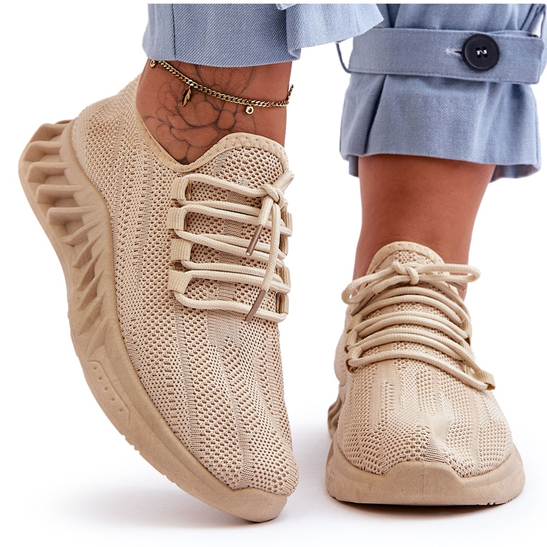 PG1 Pantofi de damă din material textil, bej Venett