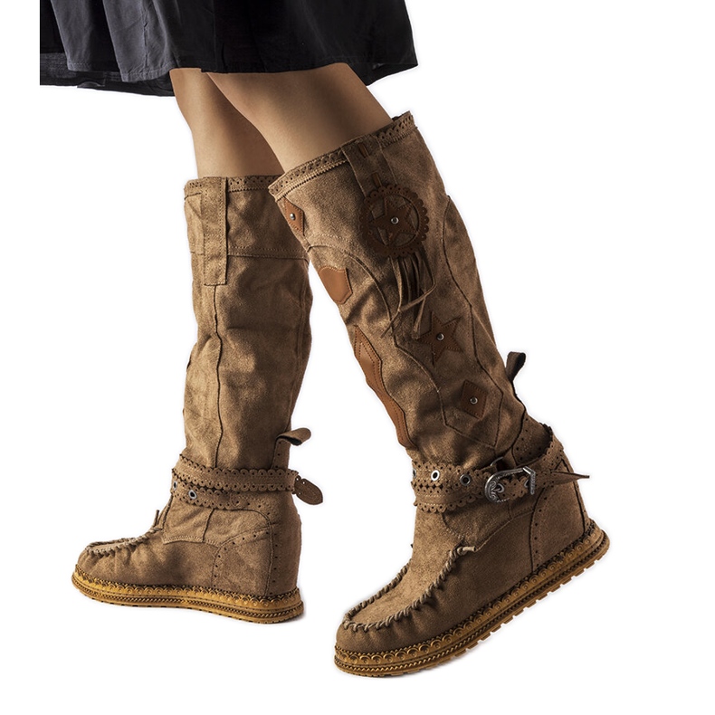 Inna Cizme boho maro închis de la Putignano Inna Cizme boho maro închis de la Putignano