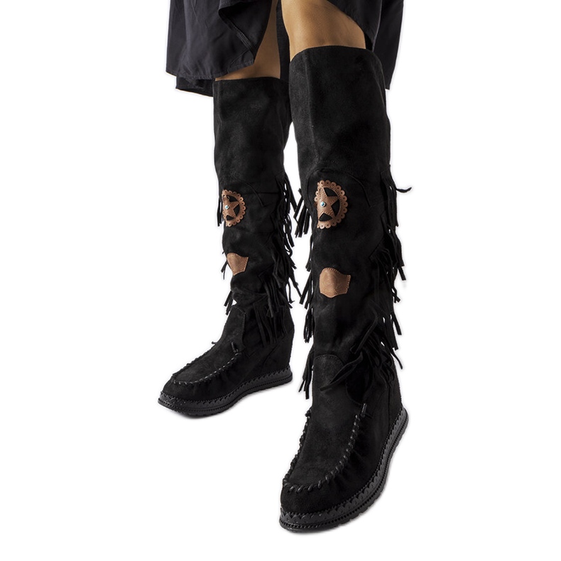 Inna Cizme cu pană negre de la Cascia negru Inna Cizme cu pană negre de la Cascia negru