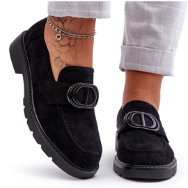 PG1 Mocasini cu platforma din piele intoarsa Jarren negru PG1 Mocasini cu platforma din piele intoarsa Jarren negru