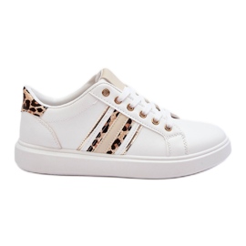 PG1 Pantofi Sport dama Animal Print White Rilee alb