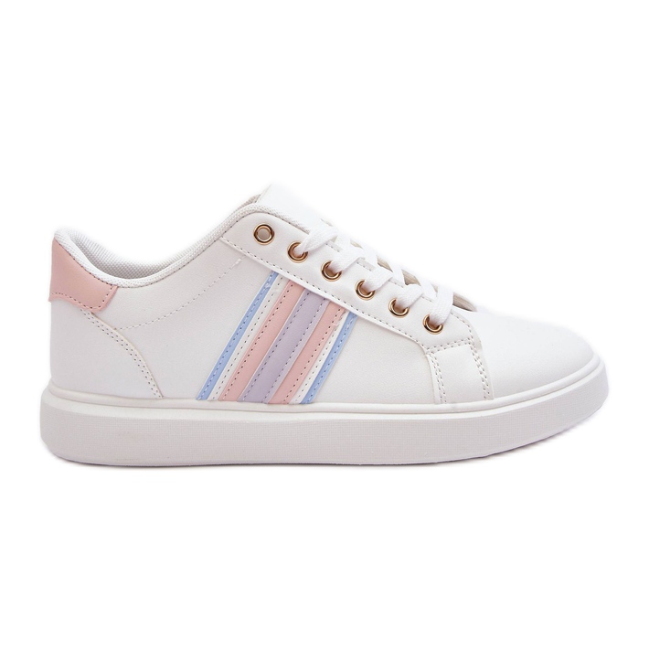 PG1 Pantofi sport de damă din piele alb și roz Rilee PG1 Pantofi sport de damă din piele alb și roz Rilee