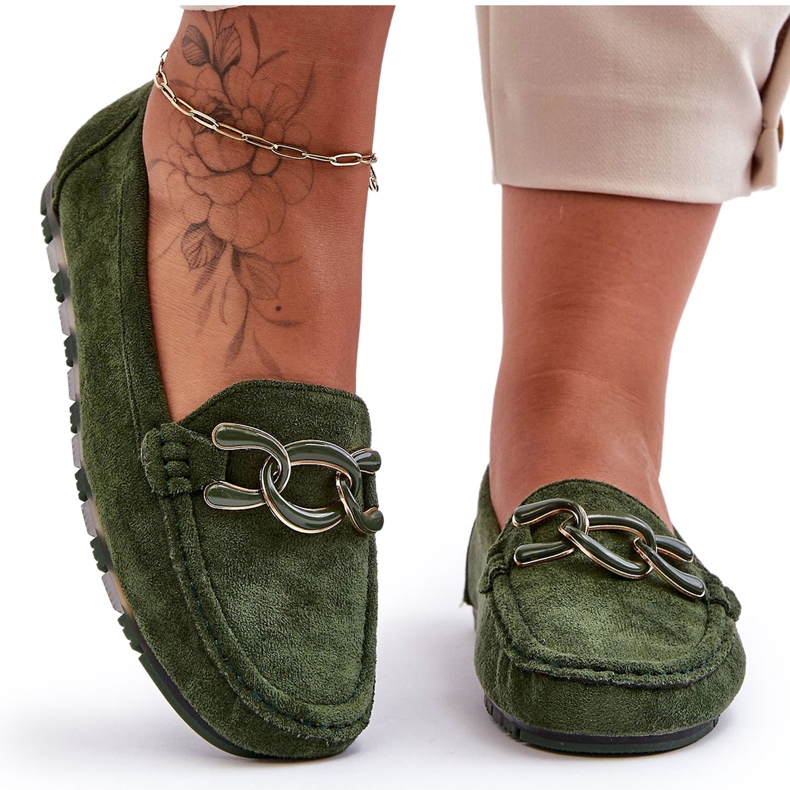 PG1 Mocasini plat dama din piele intoarsa verde Appia PG1 Mocasini plat dama din piele intoarsa verde Appia