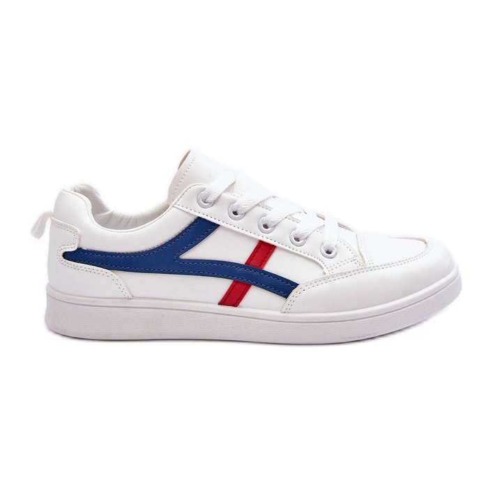 PG1 Pantofi sport de damă joasă cu dungi Albe Alemessa PG1 Pantofi sport de damă joasă cu dungi Albe Alemessa