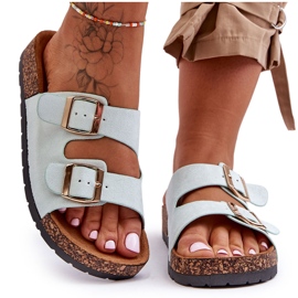 MSMG Sandale Slip-On dama Cortina Mint verde