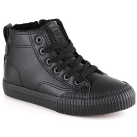 Adidași izolați pentru copii cu șireturi și fermoare negri Big Star MM374014 negru Adidași izolați pentru copii cu șireturi și fermoare negri Big Star MM374014 negru