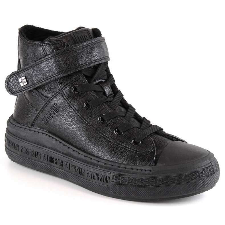 Tenisi izolați cu șireturi și velcro negru Big Star MM274008