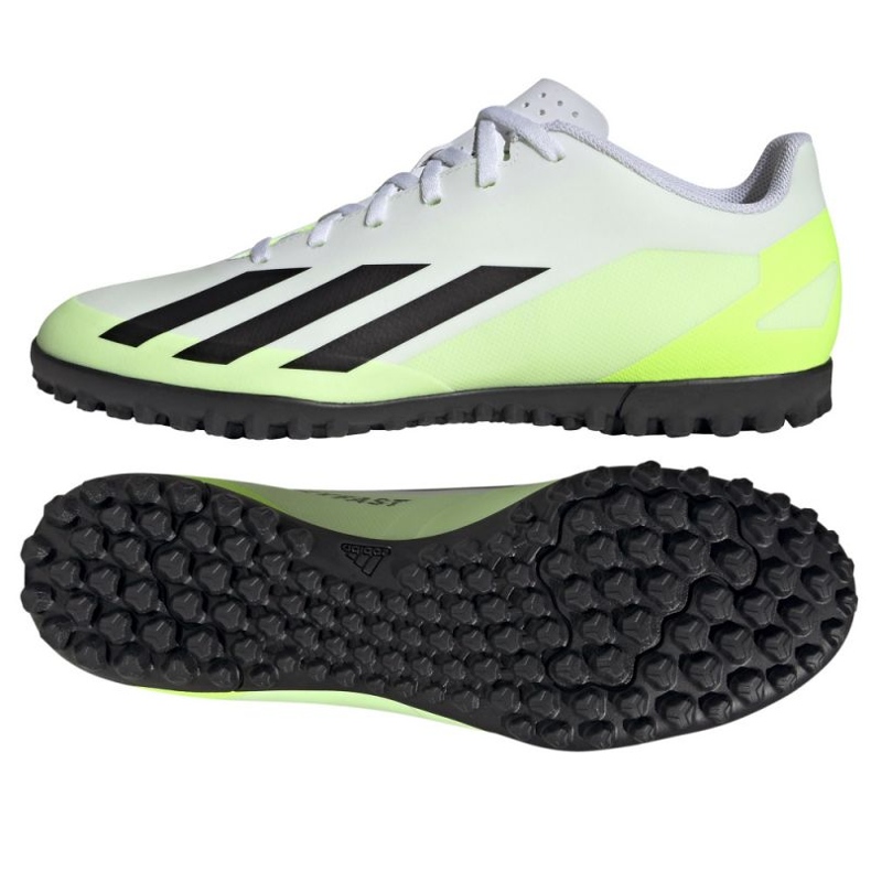 Pantofi de fotbal Adidas X Crazyfast.4 Tf M IE1583 alb alb Pantofi de fotbal Adidas X Crazyfast.4 Tf M IE1583 alb alb