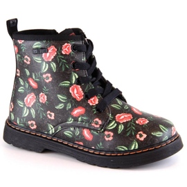 Cizme calde Big Star Jr INT1884 flori negru