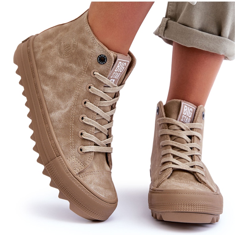 Pantofi de damă Big Star High Warm Bej GG274071