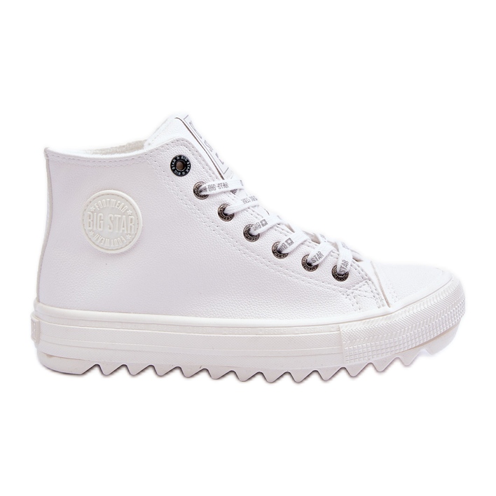 Adidași pentru femei Big Star High Warm White GG274108 alb