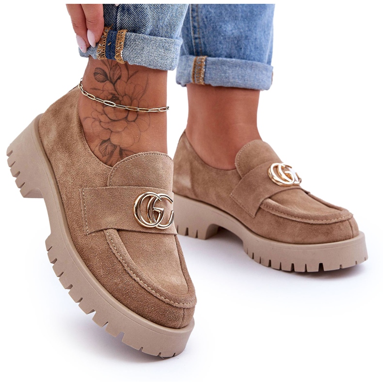 Laura Messi Pantofi De Damă De Căprioară Cu Decor Bej Rosefalls Laura Messi Pantofi De Damă De Căprioară Cu Decor Bej Rosefalls