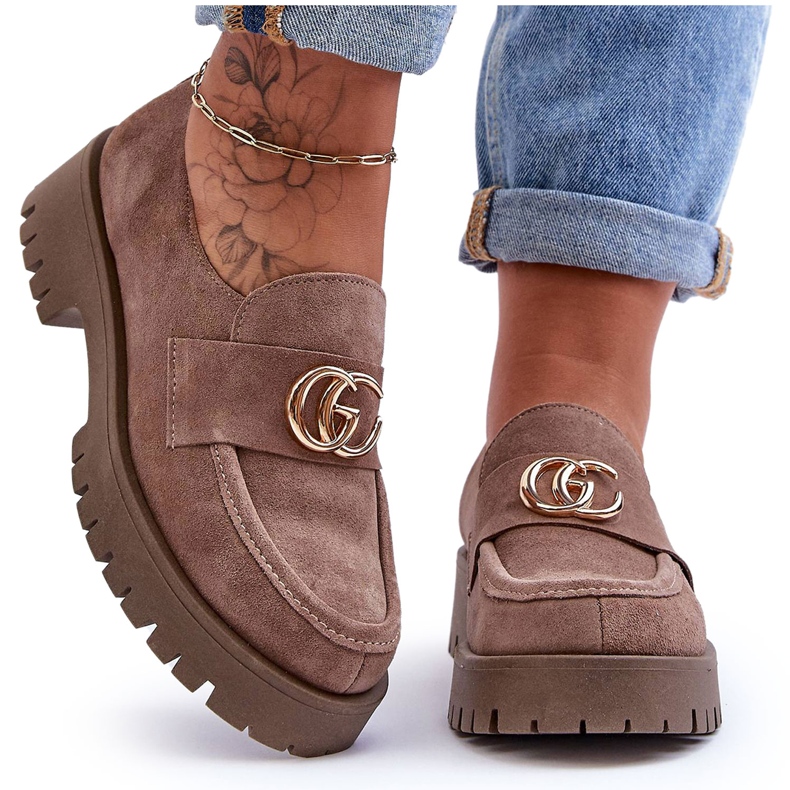 Laura Messi Pantofi De Damă De Căprioară Cu Decor Bej Inchis Rosefalls Laura Messi Pantofi De Damă De Căprioară Cu Decor Bej Inchis Rosefalls