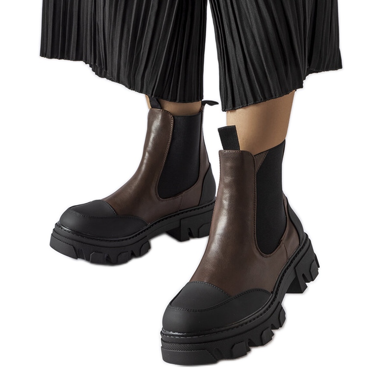 Cizme slip-on maro închis de la Sibyla Cizme slip-on maro închis de la Sibyla