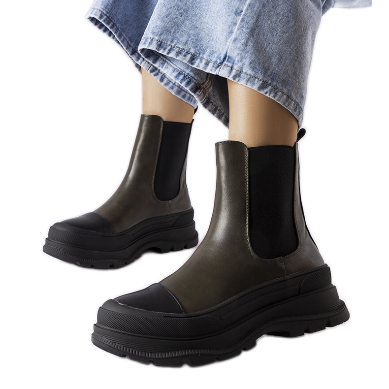 Cizme cu platformă verzi de la Bellucci verde