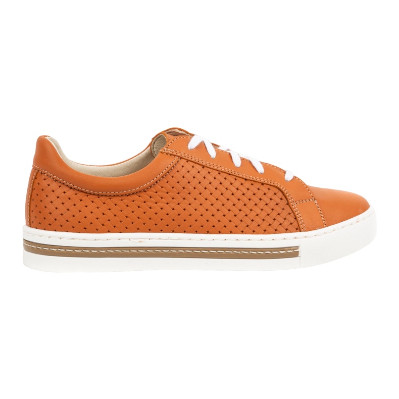 WASAK Pantofi dama adidași din piele 0675W portocaliu portocale WASAK Pantofi dama adidași din piele 0675W portocaliu portocale