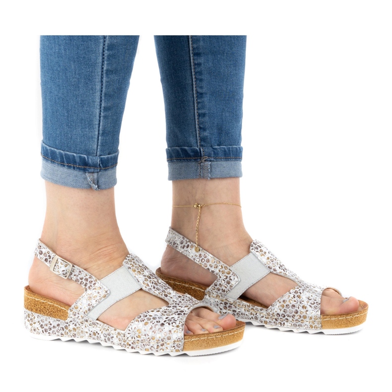 WASAK Sandale confortabile de damă din piele 0622W gri WASAK Sandale confortabile de damă din piele 0622W gri