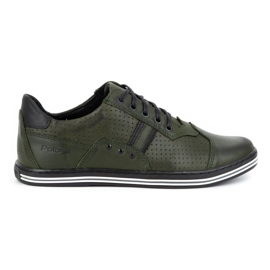 Polbut Pantofi casual barbati din piele 1801p verde Polbut Pantofi casual barbati din piele 1801p verde