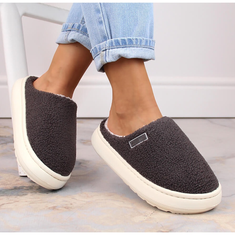 Papuci de casă izolați gri Big Star MM274134