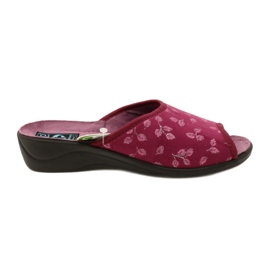 Papuci de catifea burgundy Adanex 28271 Aloe Vera roşu