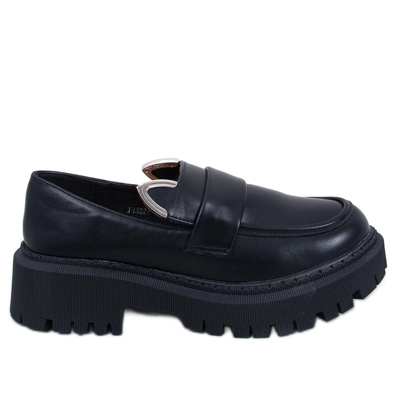 Mocasini cu platforma cu urechi de la Bunnies Black negru