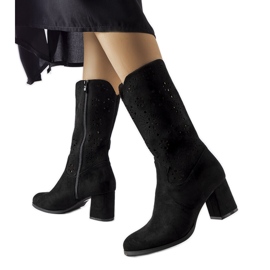 Botine negre ajurate de la Vergiate negru