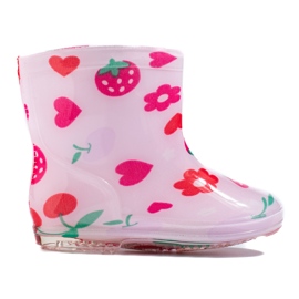 Wellingtons roz Shelovet cu fructe pentru fete Wellingtons roz Shelovet cu fructe pentru fete