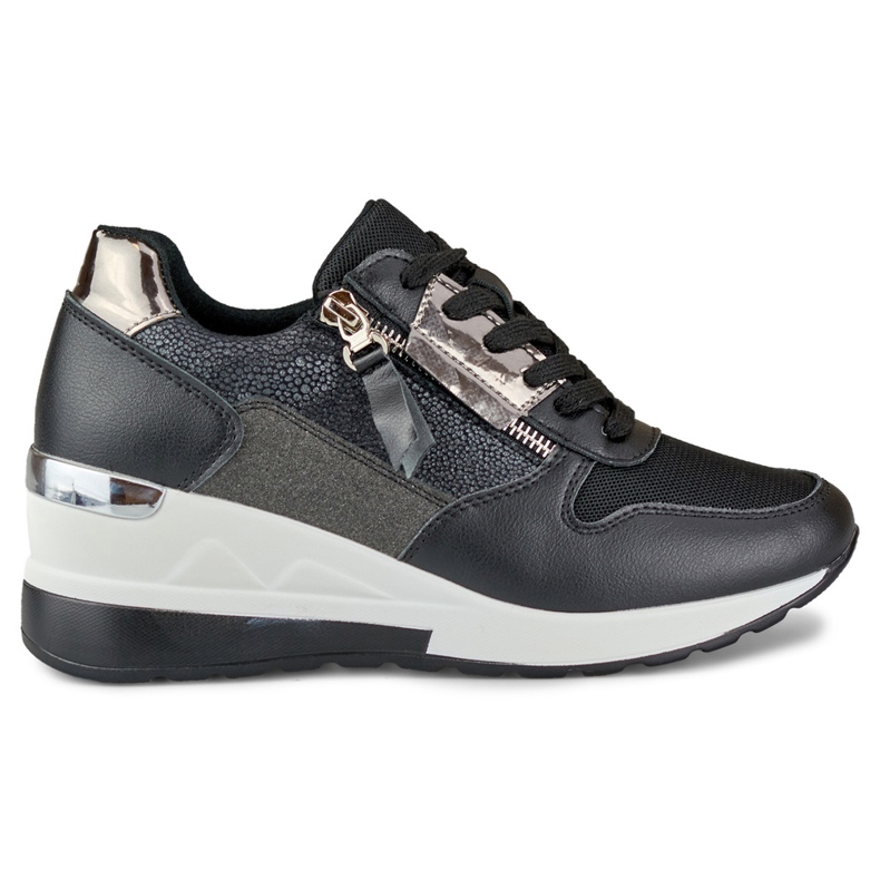 Pantofi sport eleganti negri cu pană negru Pantofi sport eleganti negri cu pană negru