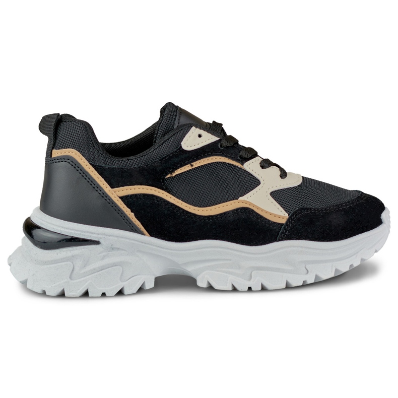 Tenisi de dama negri pe talpa alba negru