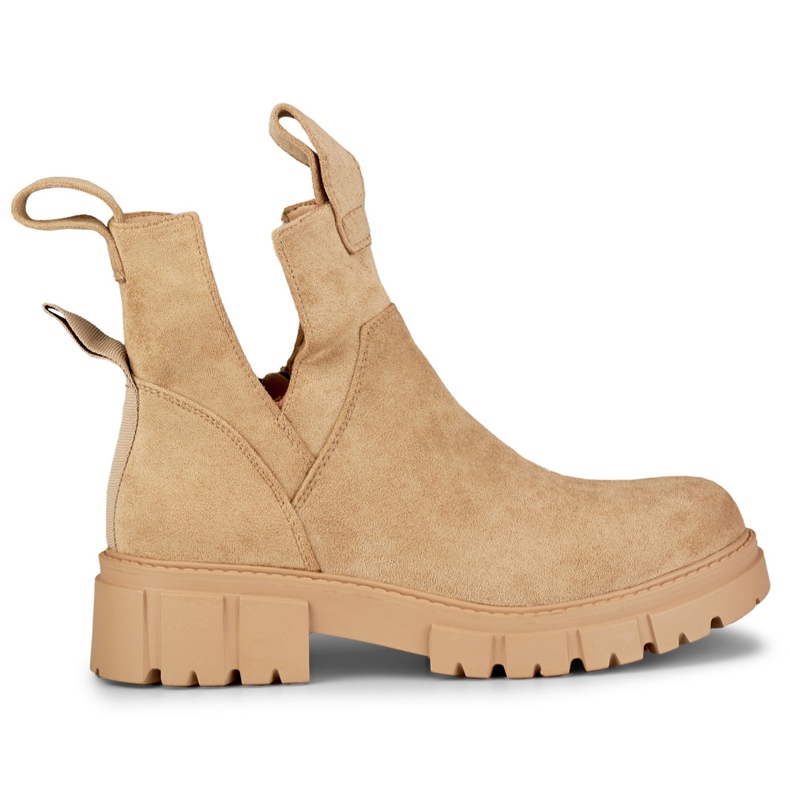 Cizme de dama bej cu platforma Cizme de dama bej cu platforma