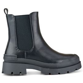 Cizme negre de dama cu talpa neagra negru Cizme negre de dama cu talpa neagra negru