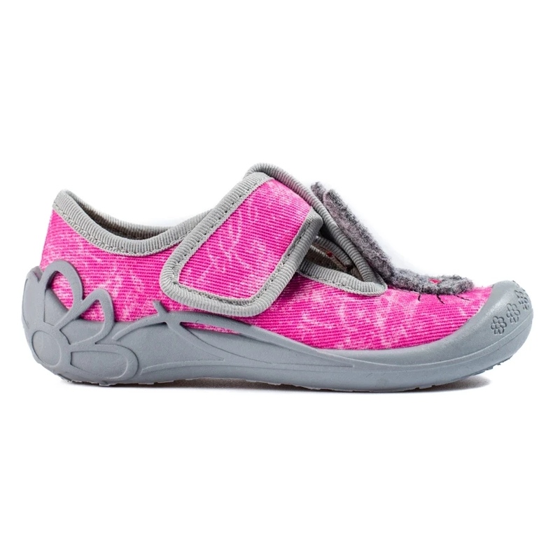 Papuci cu velcro pentru fete marmura roz Shelovet