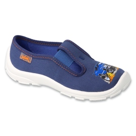 Papuci copii Befado 975Y181 bleumarin cu masina albastru Papuci copii Befado 975Y181 bleumarin cu masina albastru
